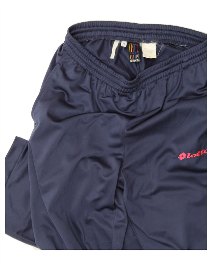 LOTTO Mens Graphic Full Tracksuit Small  Navy Blue Colourblock Polyester Vintage Lotto and Second-Hand Lotto from Messina Hembry 