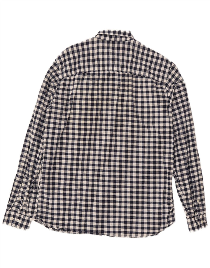 Camicia da uomo Jack & Jones in cotone a quadretti blu navy medio