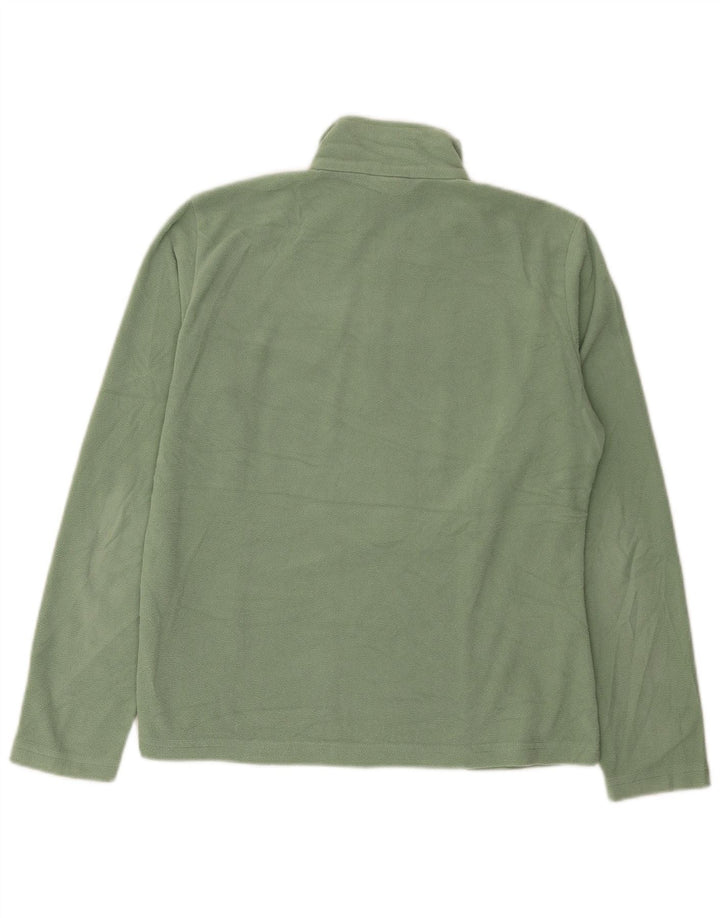 Maglione in pile da donna con collo con zip Jack Wolfskin UK 16 grande poliestere verde