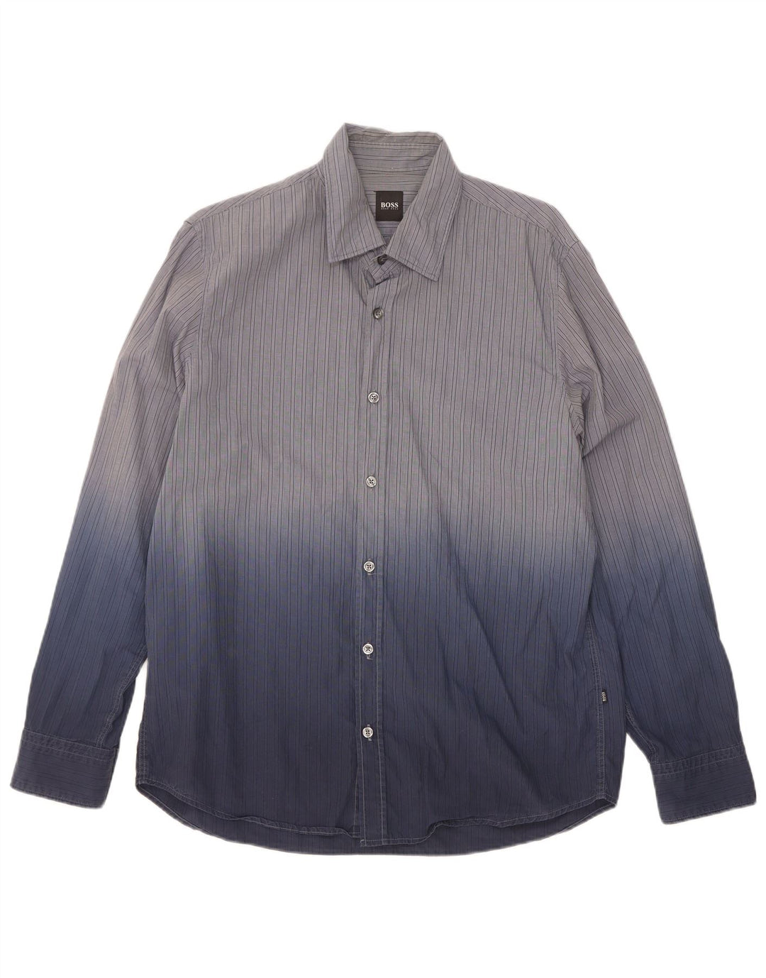 Camicia da uomo Hugo Boss Large in cotone tie-dye blu