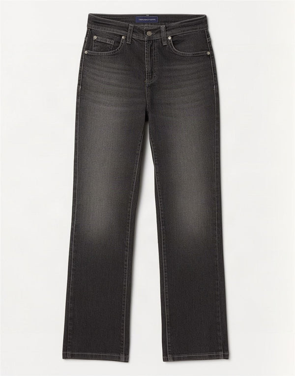 Jeans Dritti Donna Trussardi W28 L30 Cotone Grigio