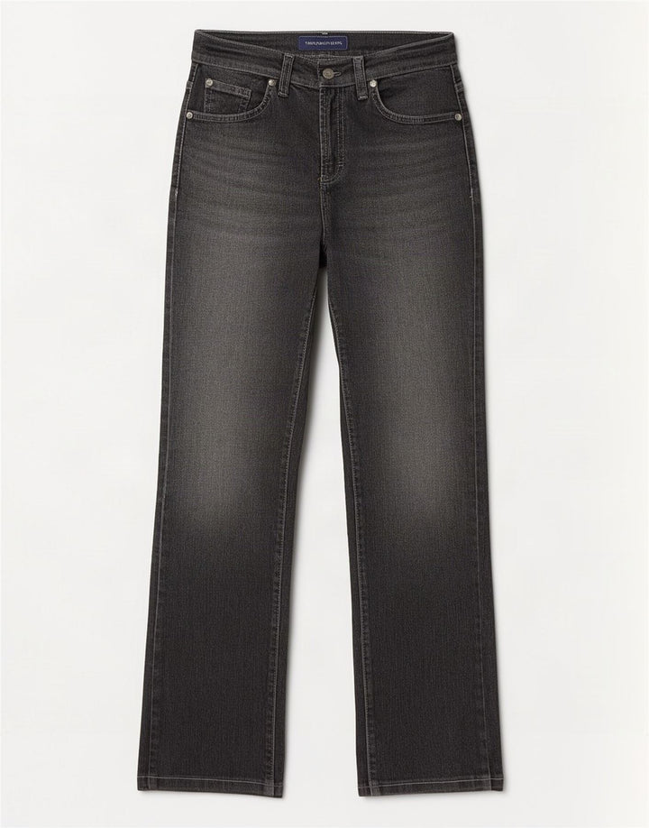 Jeans Dritti Donna Trussardi W28 L30 Cotone Grigio