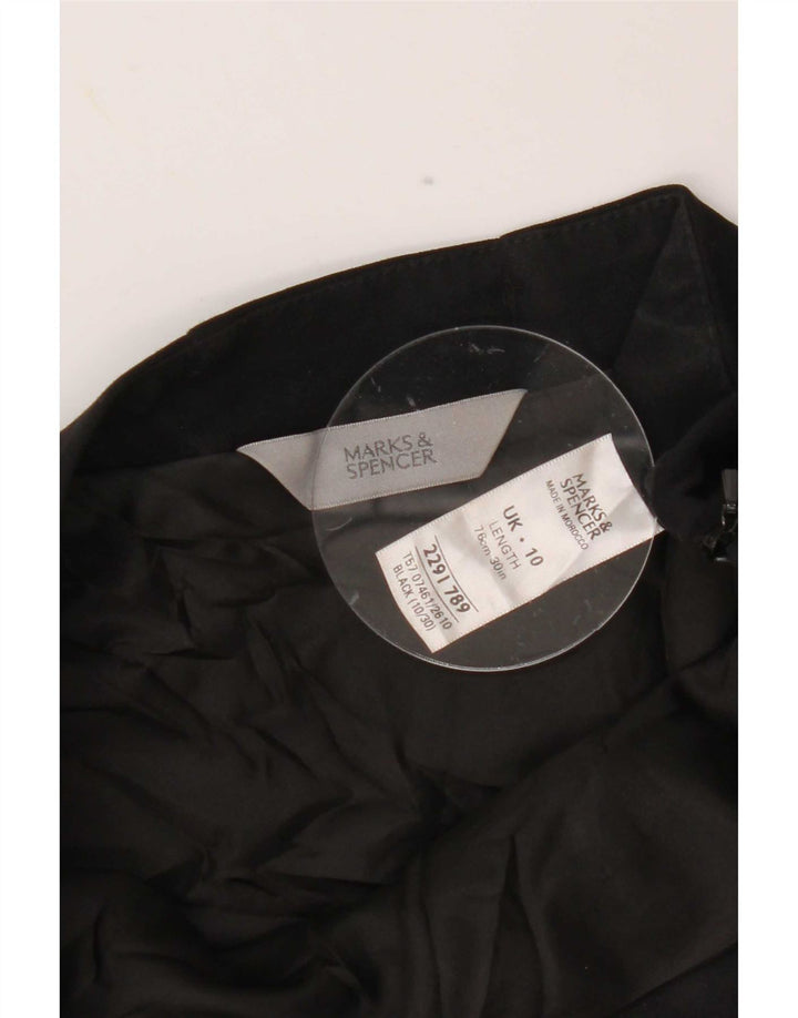 Gonna a sirena da donna Marks & Spencer UK 10 piccola W30 poliestere nero