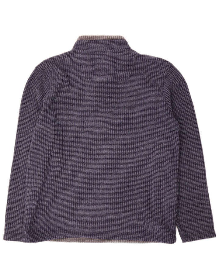 Felpa da uomo con collo con zip Weird Fish, grande poliestere blu navy