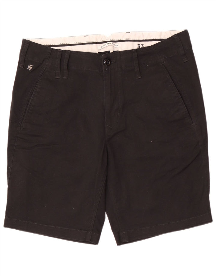 G-Star Pantaloncini Chino da Uomo W33 Nero Medio Cotone