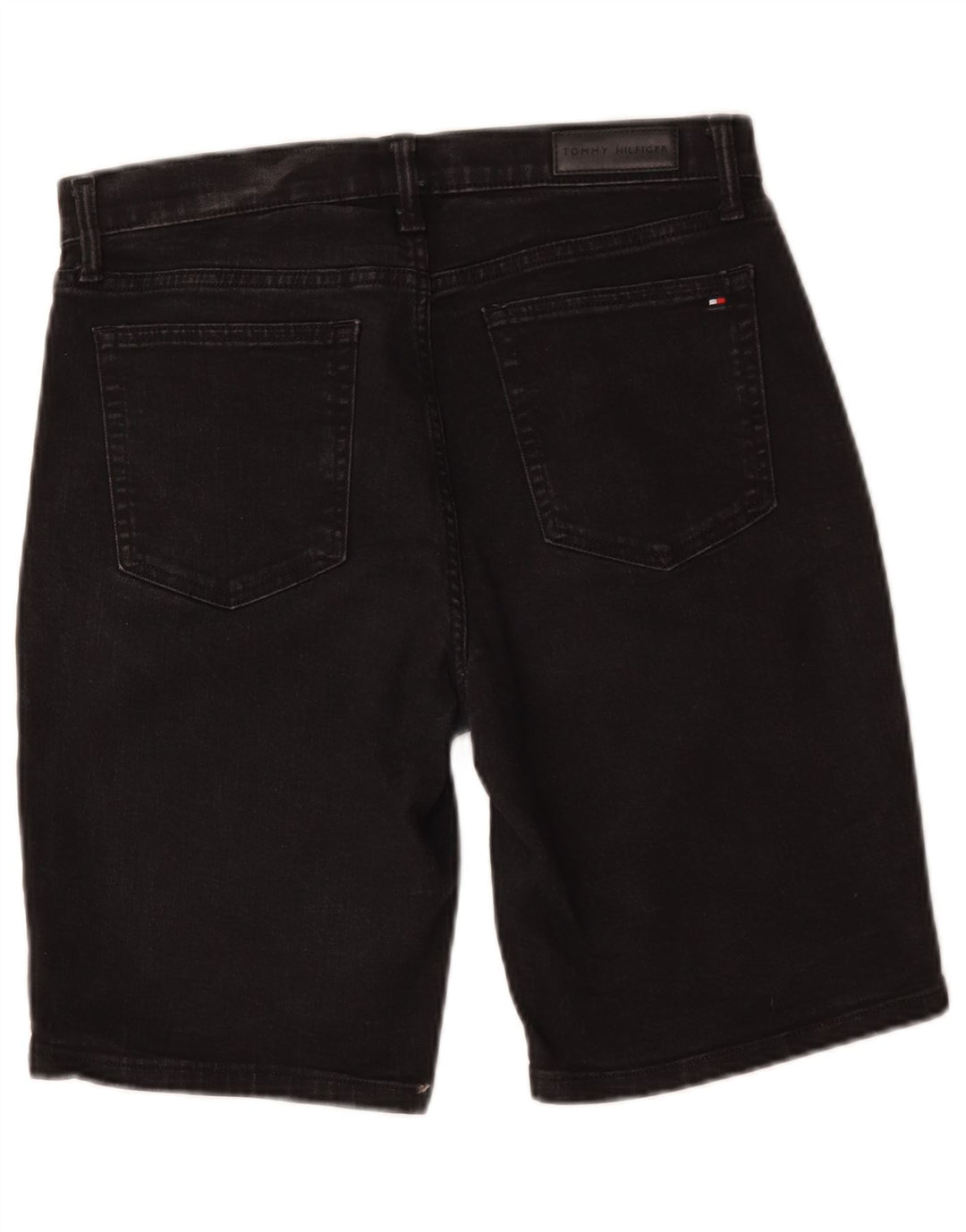 Pantaloncini di jeans slim bermuda da donna Tommy Hilfiger W29 cotone nero medio