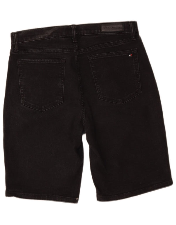 Pantaloncini di jeans slim bermuda da donna Tommy Hilfiger W29 cotone nero medio