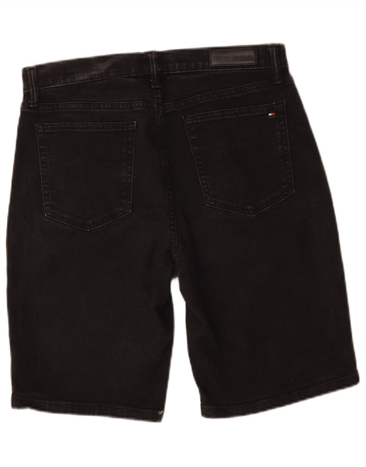 Pantaloncini di jeans slim bermuda da donna Tommy Hilfiger W29 cotone nero medio