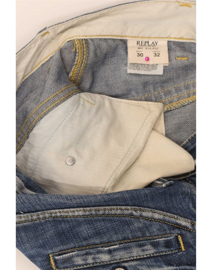 Replay Jeans cargo bootcut da uomo W30 L32 cotone blu