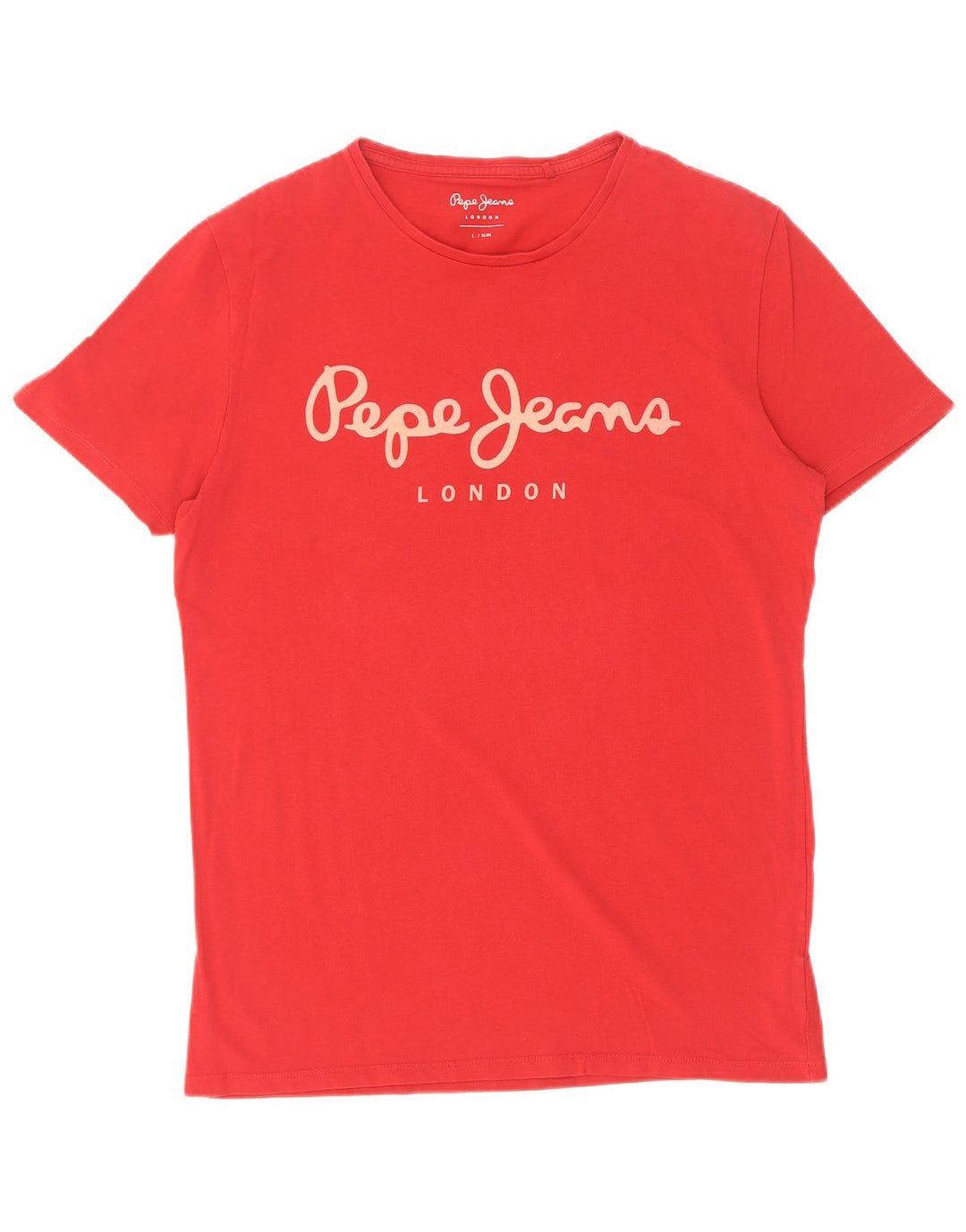 PEPE Jeans T-shirt grafica da uomo slim fit grande rossa