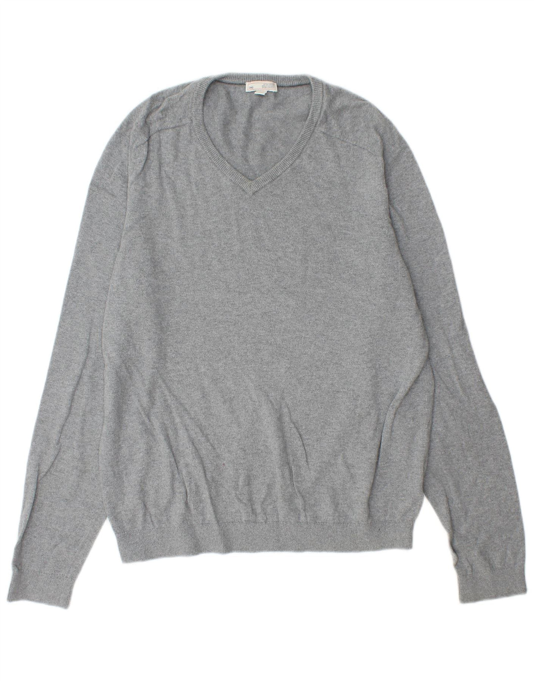 Maglione Gap da uomo con scollo a V grande in cotone grigio
