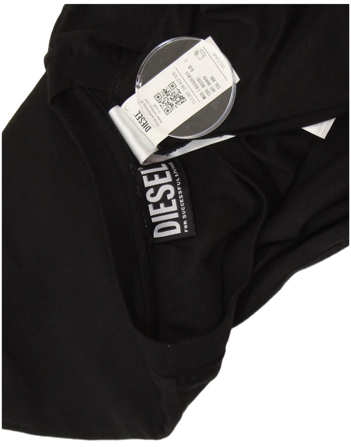 T-shirt grafica da uomo DIESEL Top grande in cotone nero