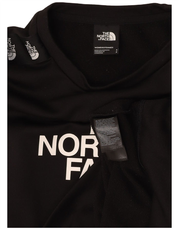 THE NORTH FACE Felpa corta da donna oversize maglione UK 10 piccola nera