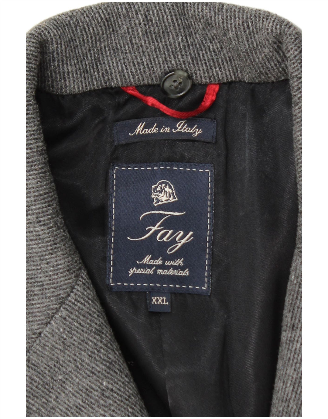 Cappotto da uomo Fay UK 44 2XL Grigio