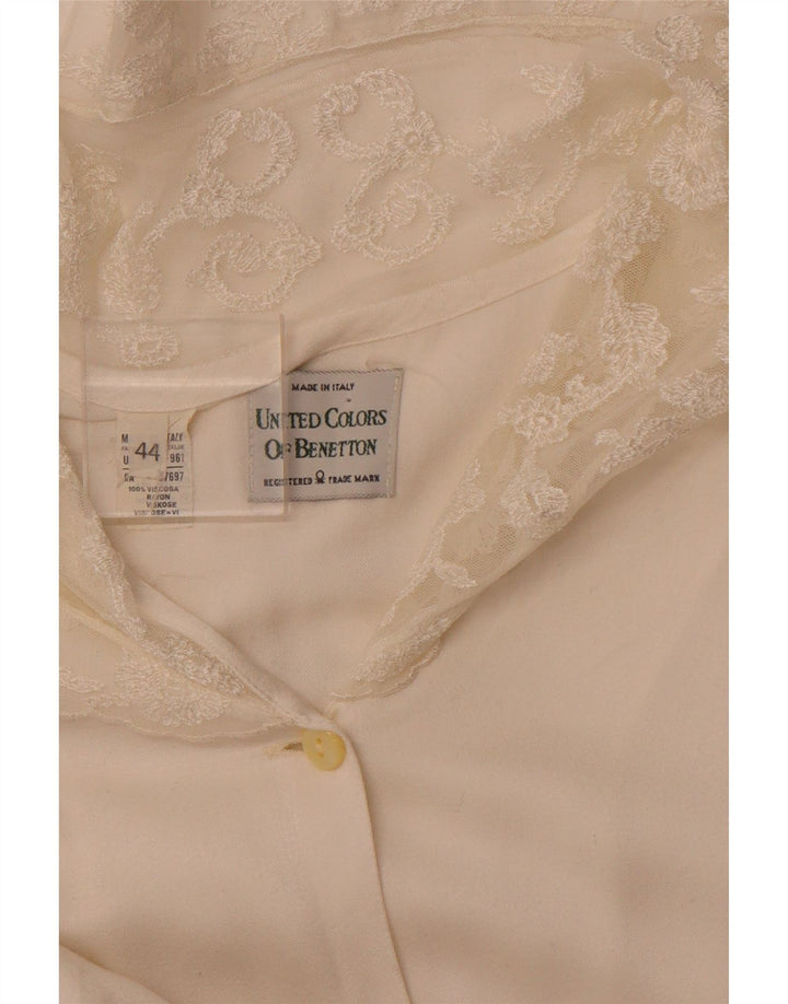 Camicia Camicia BENETTON Donna IT 44 Viscosa Bianco Sporco Medio