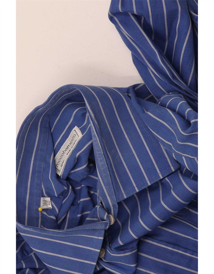 Camicia da uomo Roccobarocco taglia 40 15 3/4 gessato blu medio