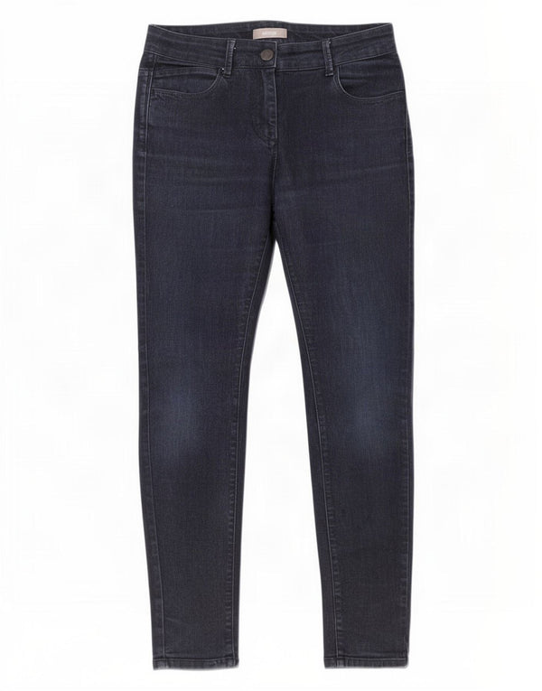 Marks & Spencer Womens Jegging Jeans UK 12 Medium W28 L28 Navy Blue Cotton