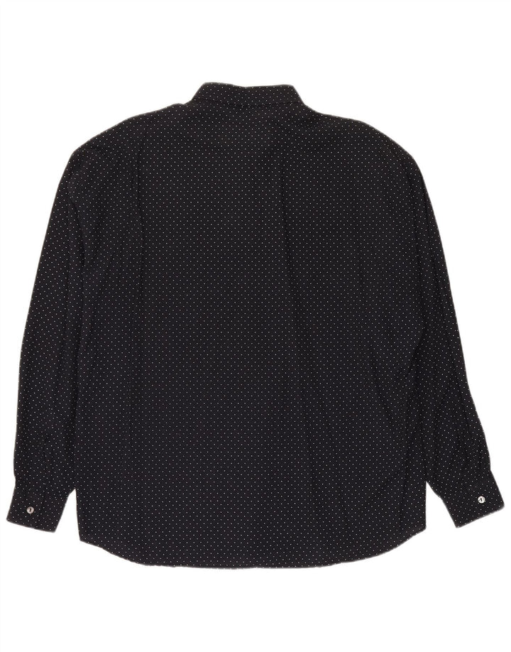 Camicia Vintage Uomo Large in Viscosa Maculata Nera