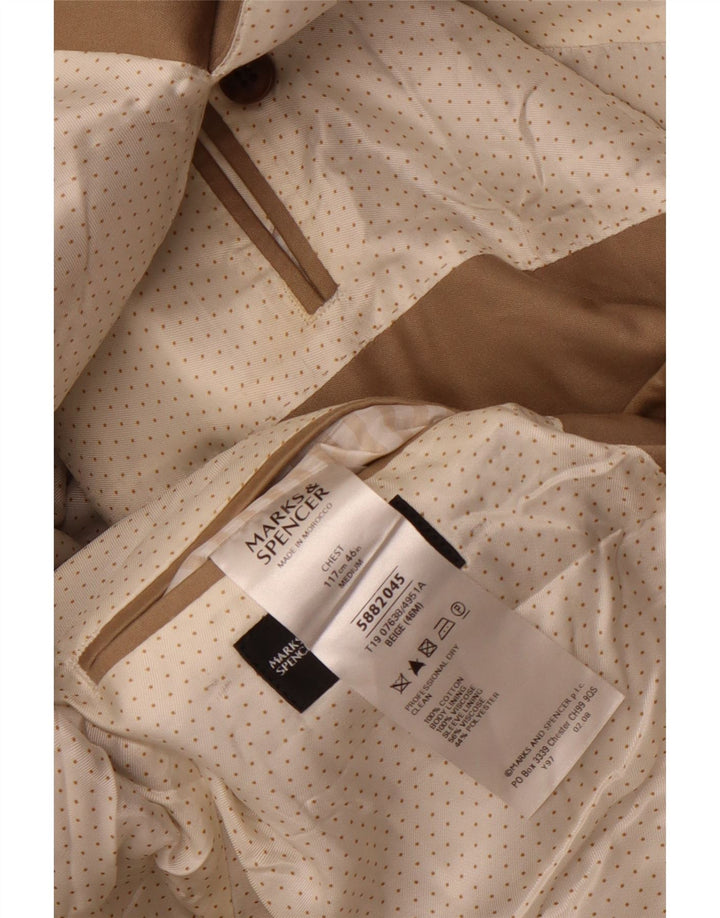 Giacca blazer da uomo a 2 bottoni vestibilità ampia Marks & Spencer UK 38 Beige medio