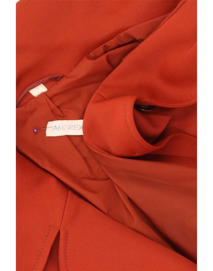 Cappotto vintage da donna UK 12 rosso medio