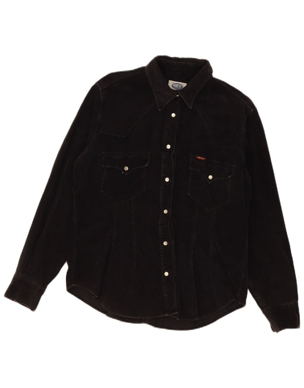 Camicia da donna in velluto a coste Rifle UK 20 2XL cotone nero