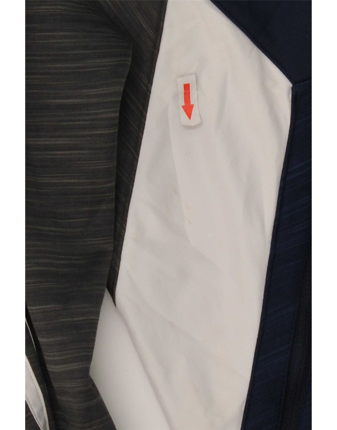 Maglione con cappuccio e zip da uomo Adidas piccolo in poliestere color block blu navy