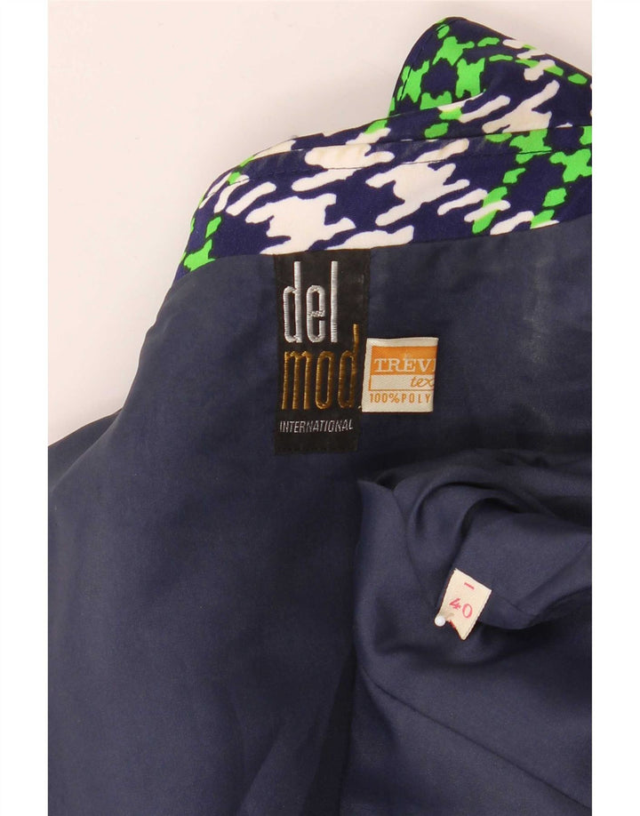 Soprabito da donna Delmod IT 40 piccolo poliestere a quadri verdi