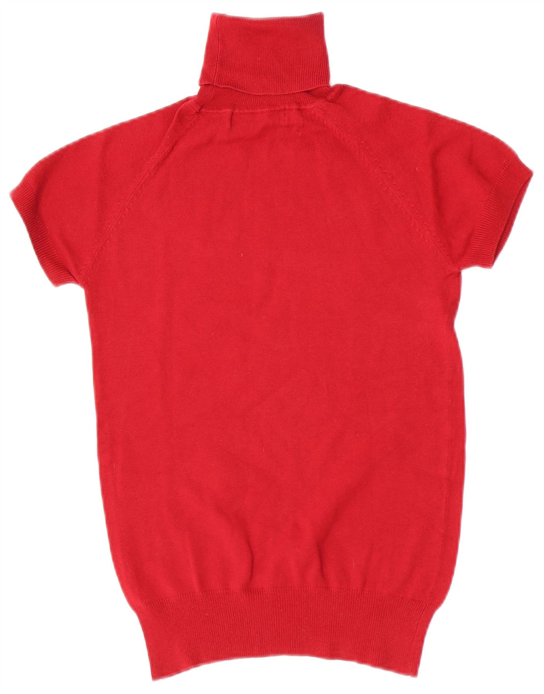 Maglione Zara da donna a maniche corte con collo alto, UK 12, rosso medio