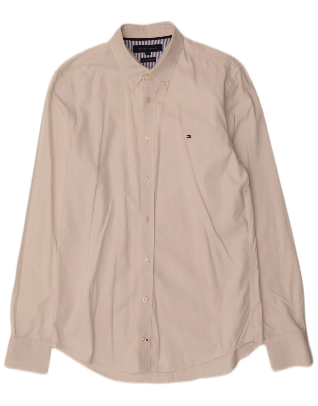 TOMMY HILFIGER Camicia da uomo grande in cotone bianco
