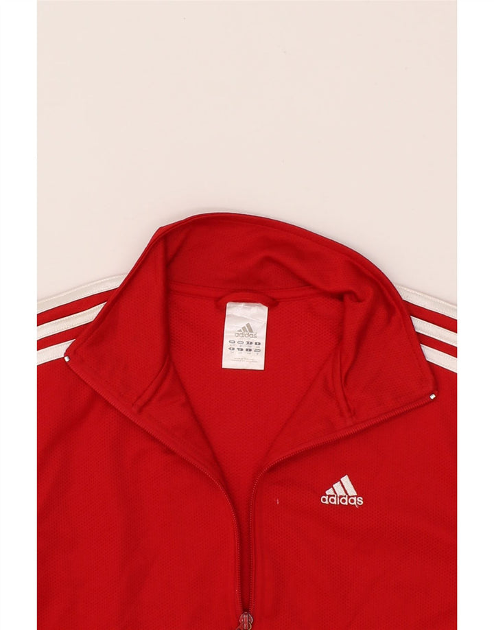 ADIDAS Boys Climalite Tracksuit Top Jacket 11-12 Years Medium  Red Vintage Adidas and Second-Hand Adidas from Messina Hembry 