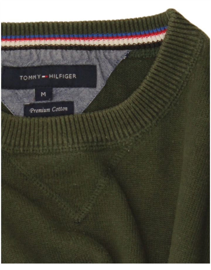 Maglione maglione girocollo da uomo Tommy Hilfiger cotone verde medio