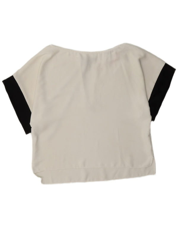 Camicetta oversize da donna Zara UK 6 XS Colorblock bianco