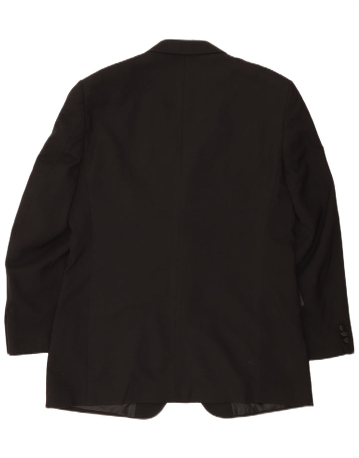Giacca blazer a 2 bottoni Marks & Spencer da uomo UK 42 grande poliestere nero
