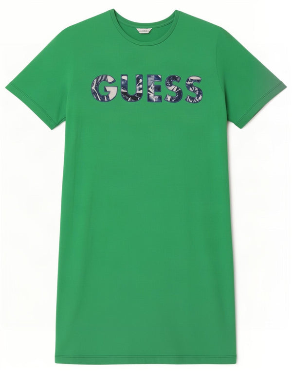 Abito T-shirt grafica da donna Guess UK 16 Large Verde
