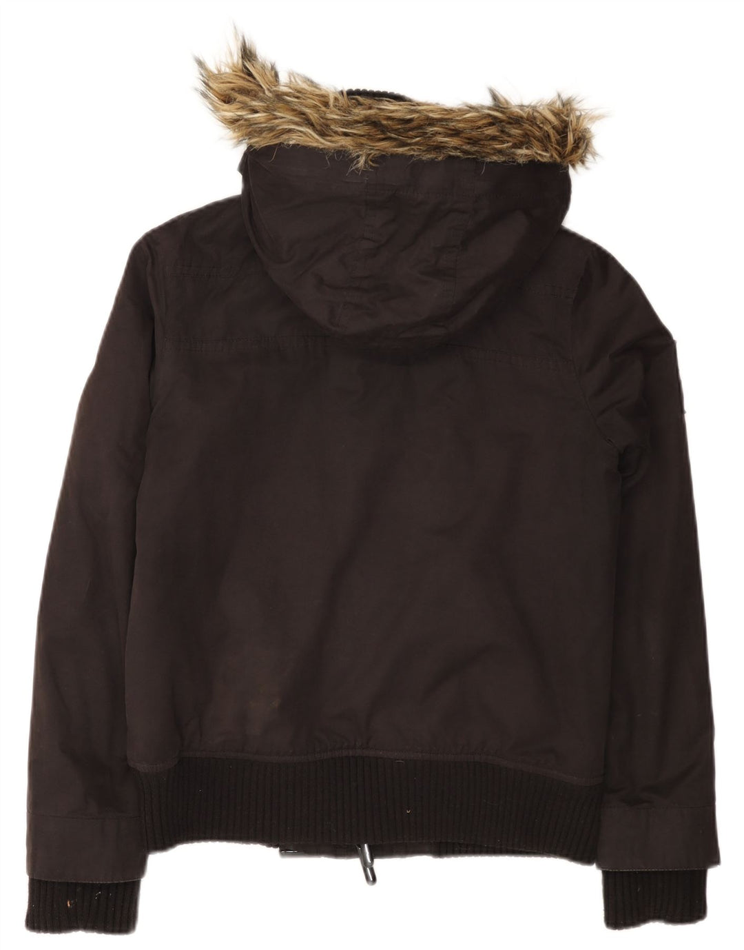 Giacca a vento con cappuccio da donna Superdry The Windbomber UK 14 media nera