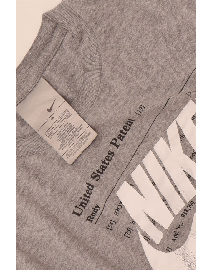 T-shirt grafica da uomo Nike Top UK 39/41 cotone grigio medio