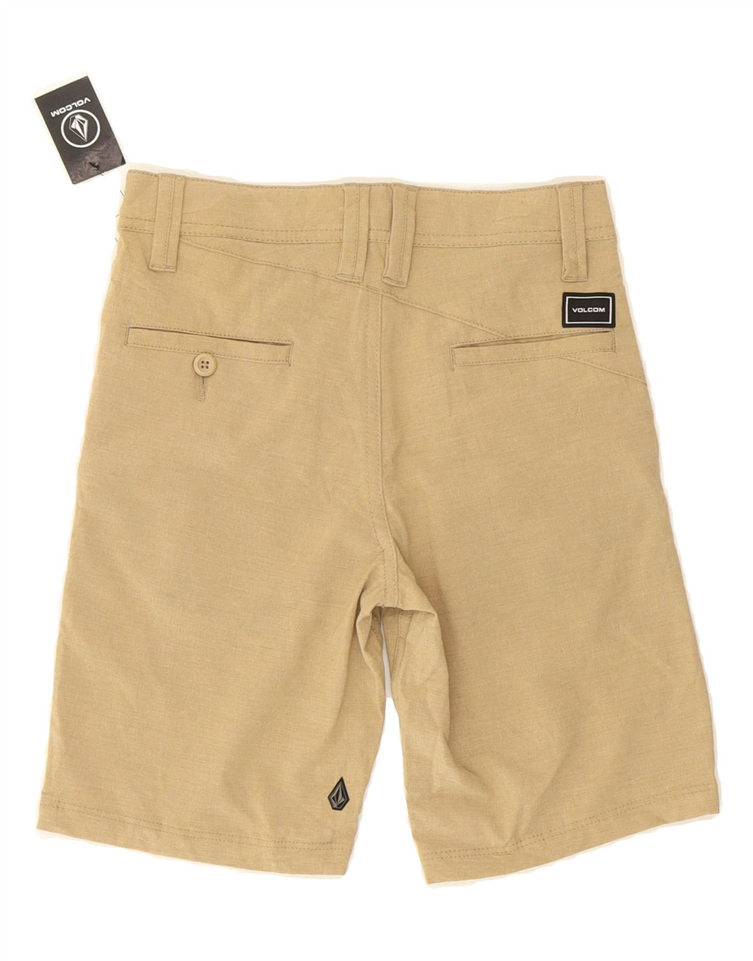 VOLCOM Boys Chino Shorts 9-10 Years W24 Beige Polyester Vintage Volcom and Second-Hand Volcom from Messina Hembry 