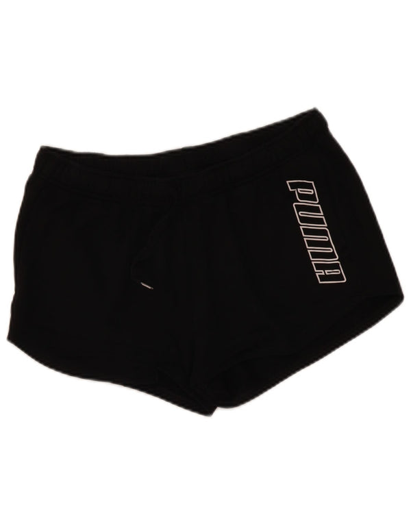 Pantaloncini sportivi con grafica PUMA da donna UK 14 Large Nero Poliestere