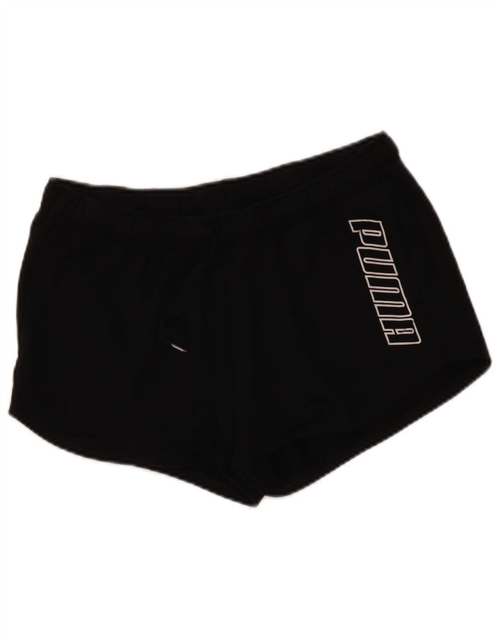 Pantaloncini sportivi con grafica PUMA da donna UK 14 Large Nero Poliestere