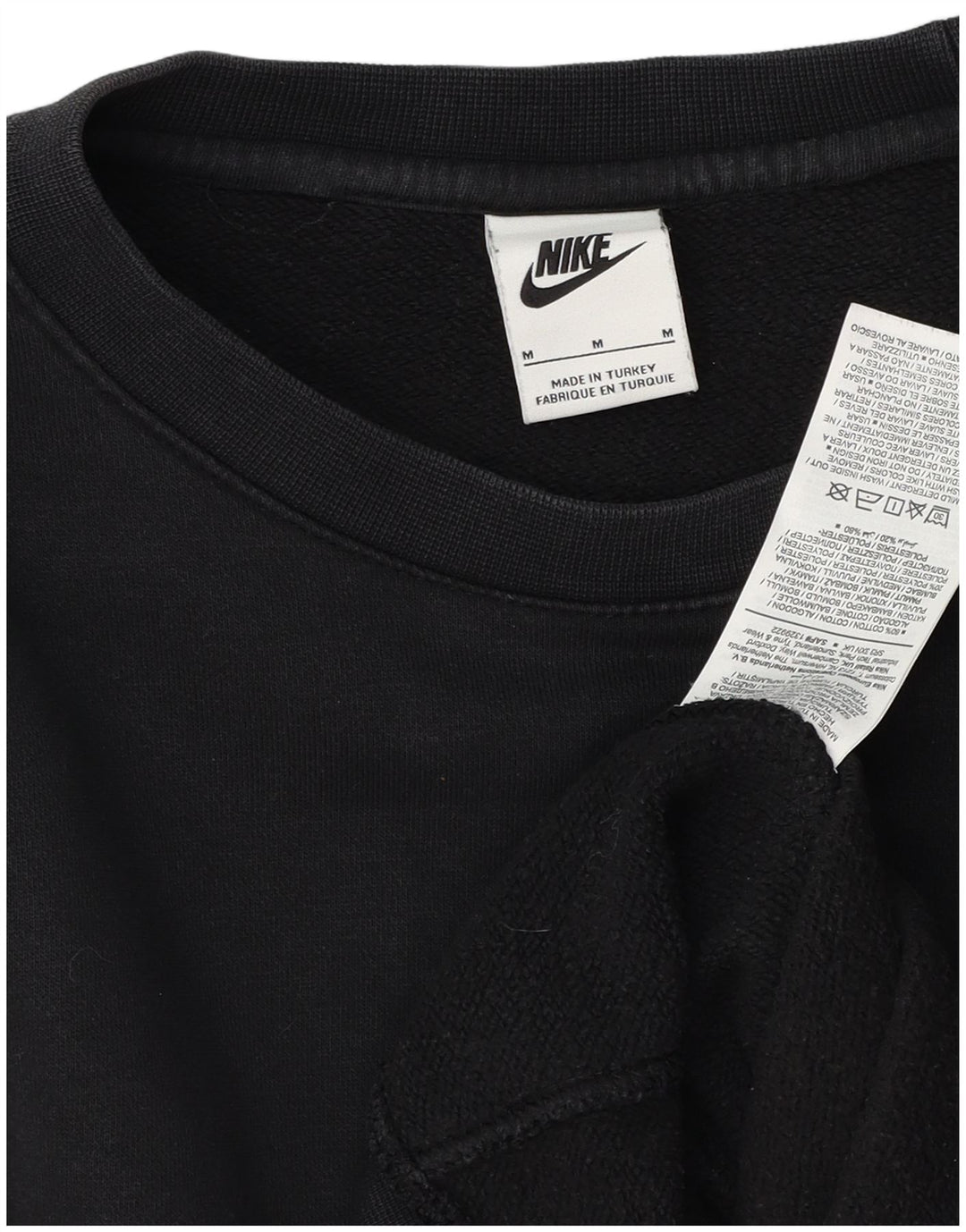 Felpa Nike Uomo Maglia Media Cotone Nero
