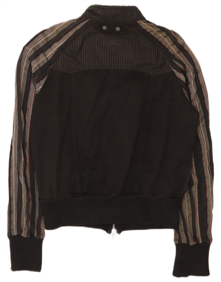 CNC COSTUME NATIONAL Giubbotto Bomber da Uomo IT 36 Piccolo Cotone a Righe Nere