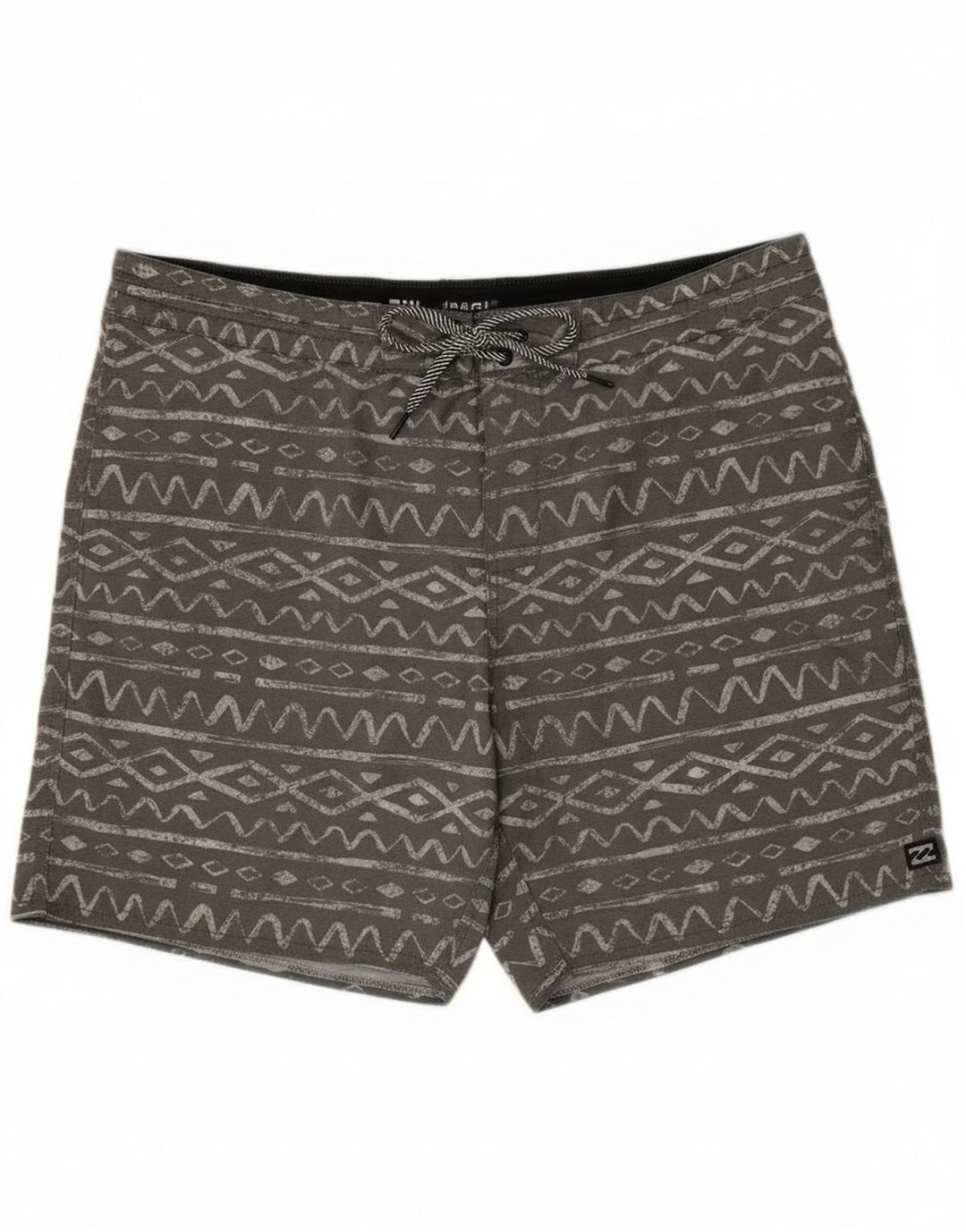 Pantaloncini da bagno da uomo Billabong XL in cotone geometrico grigio