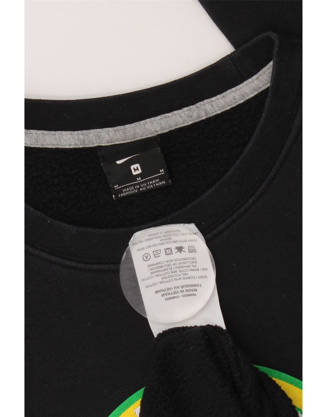 Felpa con grafica Nike Oregon da uomo, cotone medio nero