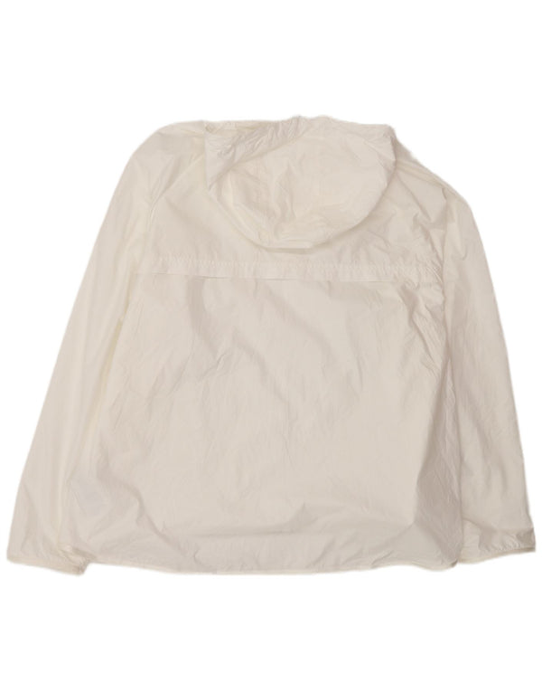 Giacca antipioggia con cappuccio da uomo Nike UK 44 2XL poliestere bianco