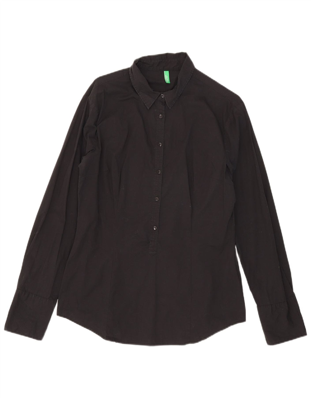 Camicia pullover da donna Benetton UK 18 XL cotone nero