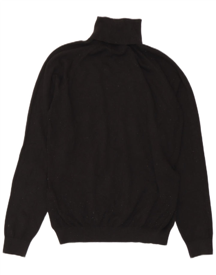 Maglione maglione a collo alto da donna Zara UK 10 piccolo in viscosa nera