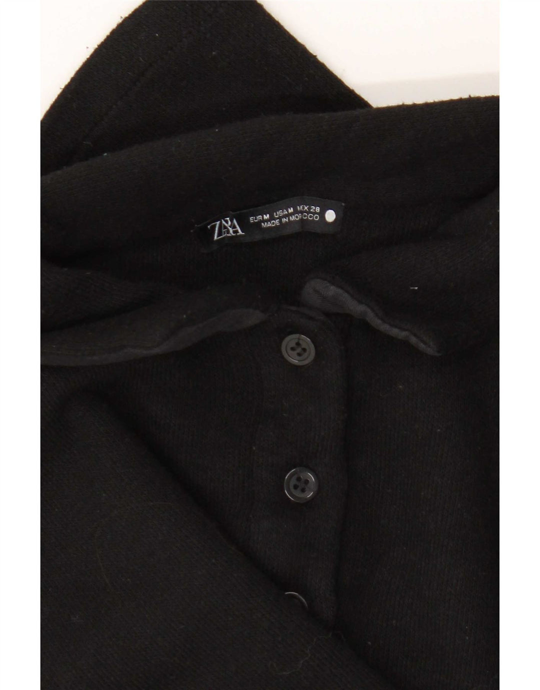 Polo corta da donna Zara UK 14 media nera
