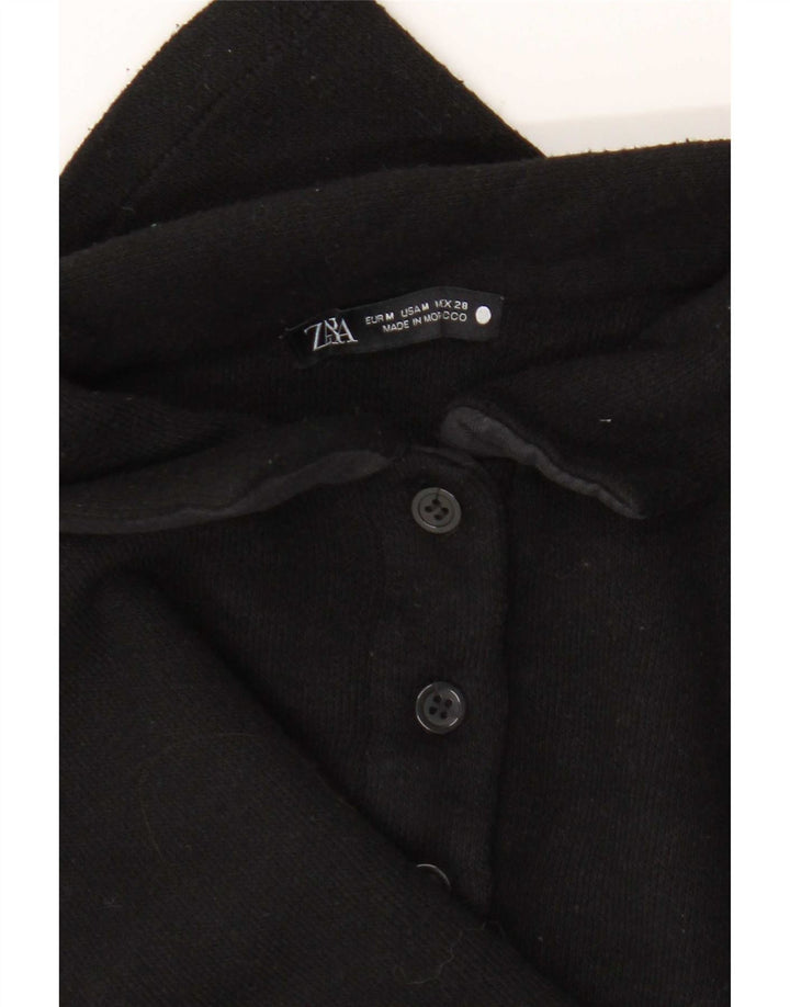 Polo corta da donna Zara UK 14 media nera