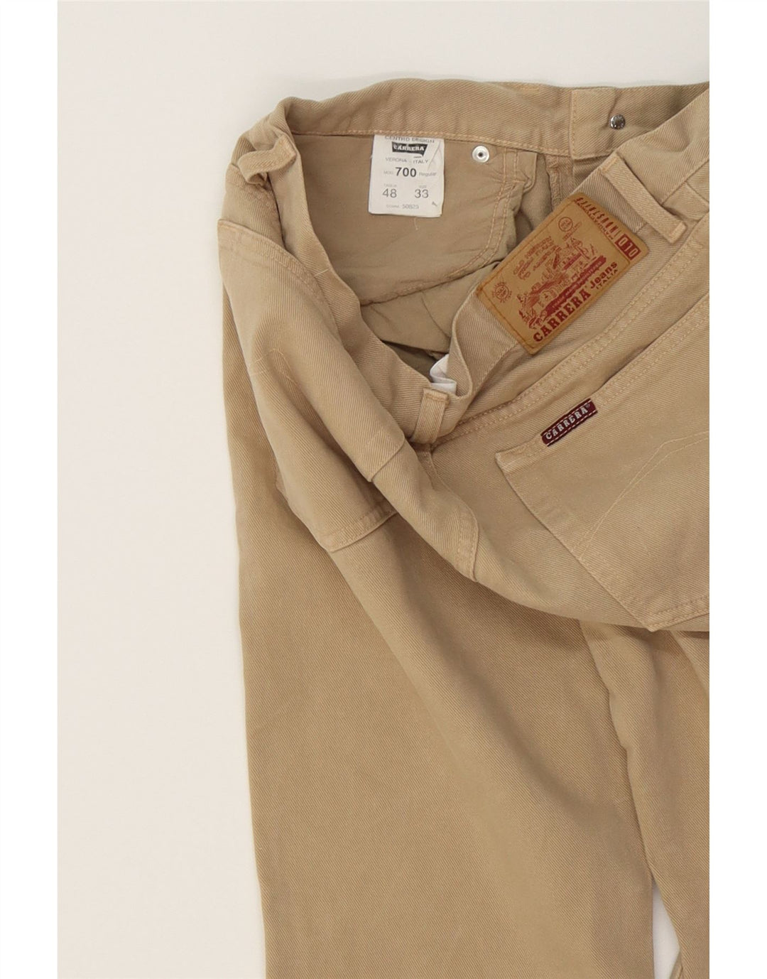 CARRERA Mens 700 Straight Jeans W33 L29 Brown Cotton Vintage Carrera and Second-Hand Carrera from Messina Hembry 