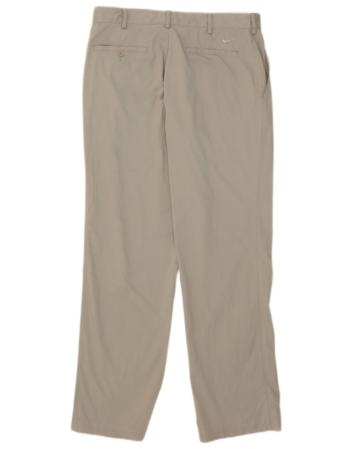 Pantaloni chino dritti Nike da uomo Dri Fit W32 L32 poliestere beige